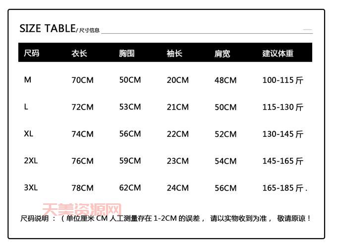 衣服m号是多大尺码？S、M、L、XL尺码全解析！