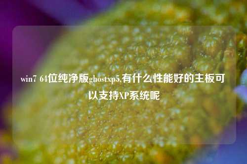 win7 64位纯净版ghostxp5,有什么性能好的主板可以支持XP系统呢
