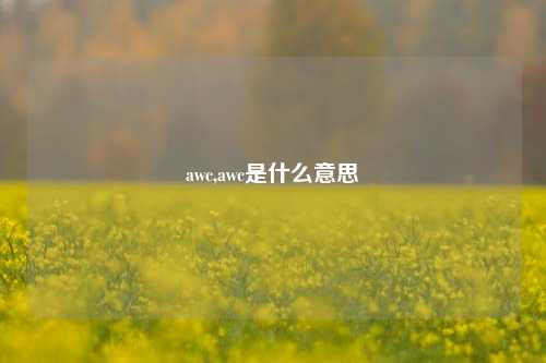 awc,awc是什么意思