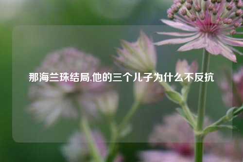 那海兰珠结局,他的三个儿子为什么不反抗