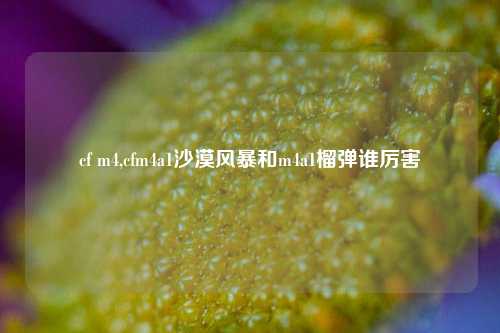 cf m4,cfm4a1沙漠风暴和m4a1榴弹谁厉害