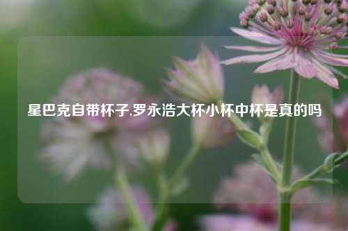 星巴克自带杯子,罗永浩大杯小杯中杯是真的吗