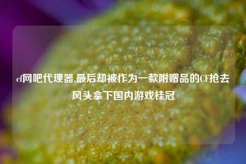 cf网吧代理器,最后却被作为一款附赠品的CF抢去风头拿下国内游戏桂冠