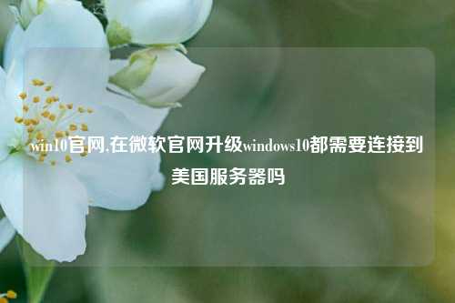 win10官网,在微软官网升级windows10都需要连接到美国服务器吗