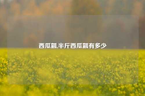 西瓜瓤,半斤西瓜瓤有多少
