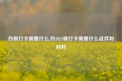 办银行卡需要什么,办2021银行卡需要什么证件和材料