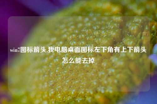 win7图标箭头,我电脑桌面图标左下角有上下箭头怎么能去掉
