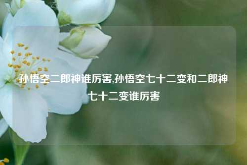 孙悟空二郎神谁厉害,孙悟空七十二变和二郎神七十二变谁厉害