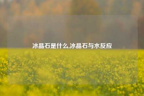冰晶石是什么,冰晶石与水反应