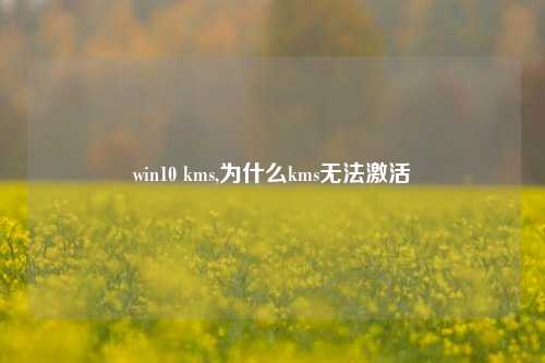 win10 kms,为什么kms无法激活
