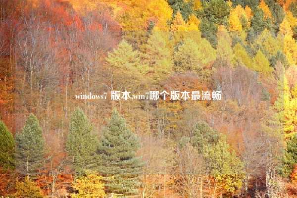 windows7 版本,win7哪个版本最流畅