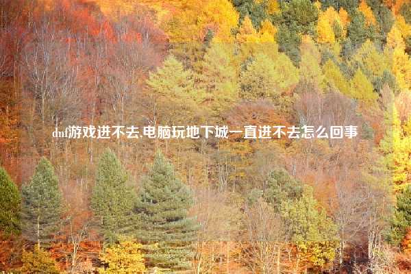 dnf游戏进不去,电脑玩地下城一直进不去怎么回事