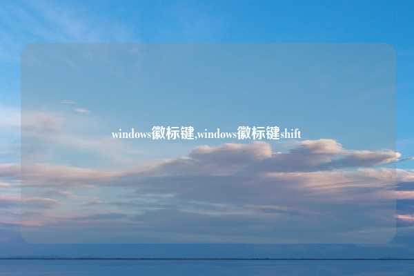 windows徽标键,windows徽标键shift