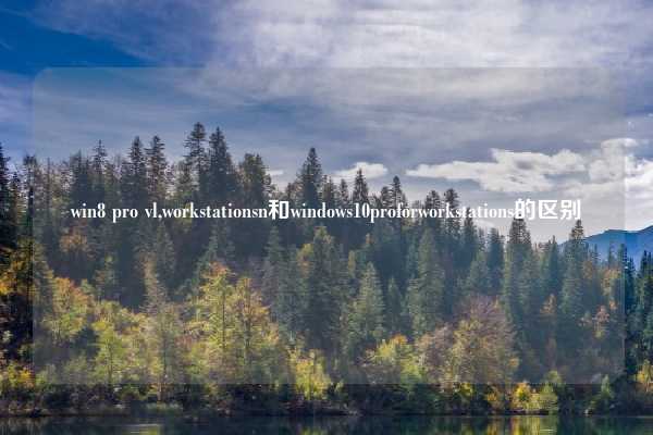 win8 pro vl,workstationsn和windows10proforworkstations的区别