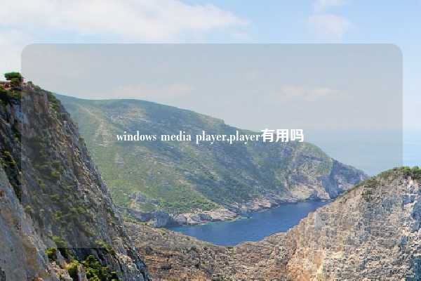 windows media player,player有用吗
