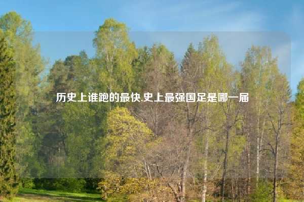 历史上谁跑的最快,史上最强国足是哪一届