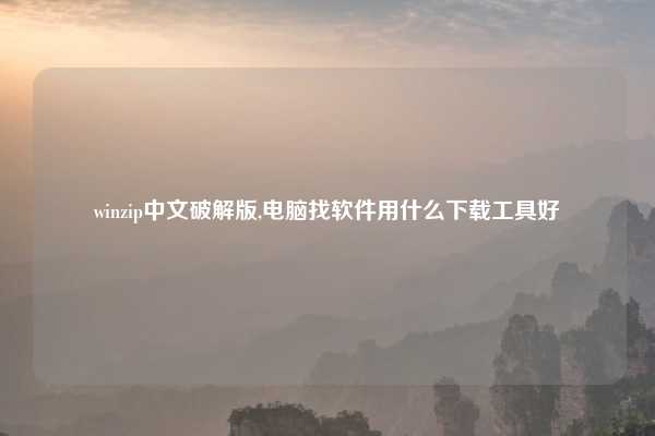 winzip中文破解版,电脑找软件用什么下载工具好