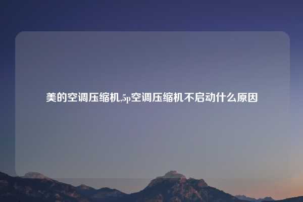 美的空调压缩机,5p空调压缩机不启动什么原因