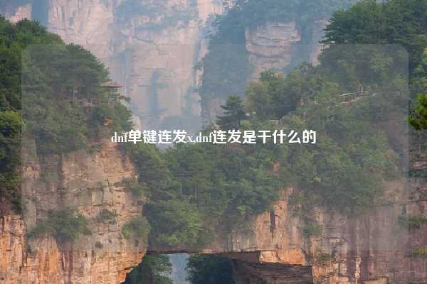 dnf单键连发x,dnf连发是干什么的