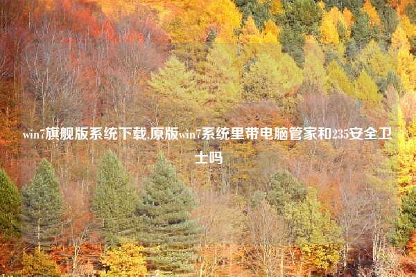 win7旗舰版系统下载,原版win7系统里带电脑管家和235安全卫士吗