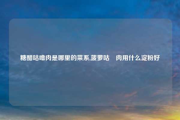 糖醋咕噜肉是哪里的菜系,菠萝咕咾肉用什么淀粉好