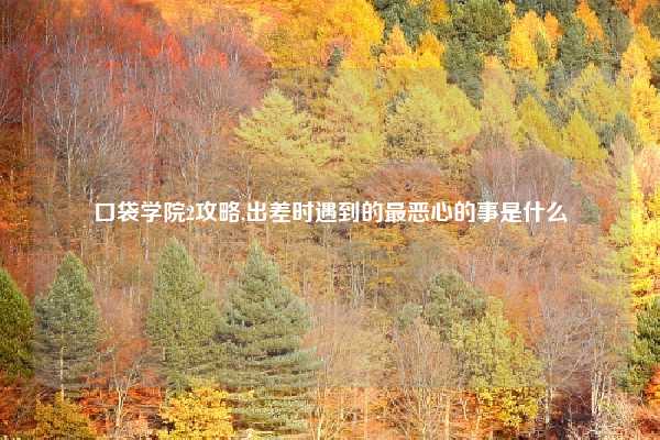 口袋学院2攻略,出差时遇到的最恶心的事是什么