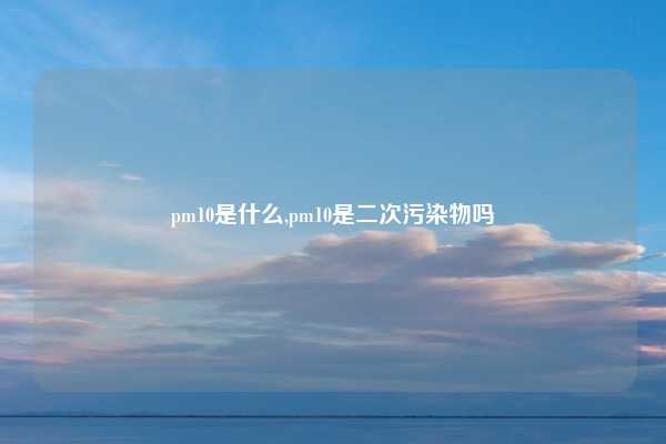 pm10是什么,pm10是二次污染物吗