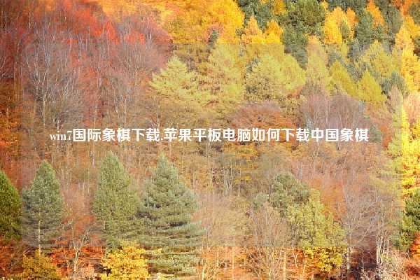 win7国际象棋下载,苹果平板电脑如何下载中国象棋