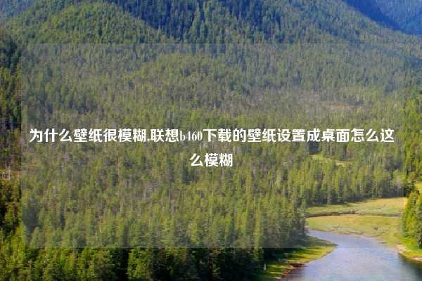 为什么壁纸很模糊,联想b460下载的壁纸设置成桌面怎么这么模糊