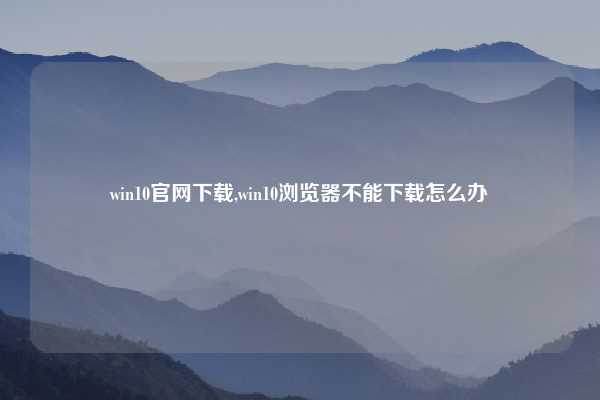 win10官网下载,win10浏览器不能下载怎么办