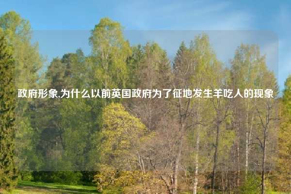 政府形象,为什么以前英国政府为了征地发生羊吃人的现象
