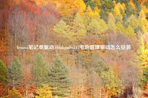 lenovo笔记本驱动,thinkpadw541电池管理驱动怎么安装
