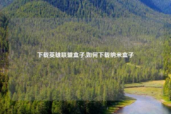下载英雄联盟盒子,如何下载纳米盒子