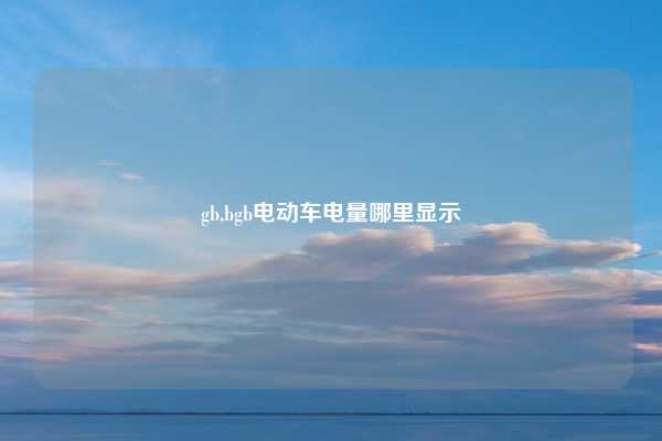 gb,bgb电动车电量哪里显示
