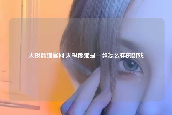 太极熊猫官网,太极熊猫是一款怎么样的游戏