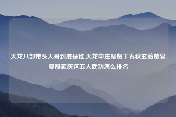 天龙八部带头大哥到底是谁,天龙中庄聚贤丁春秋玄慈慕容复段延庆这五人武功怎么排名