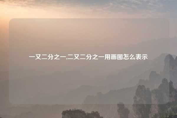 一又二分之一,二又二分之一用画图怎么表示