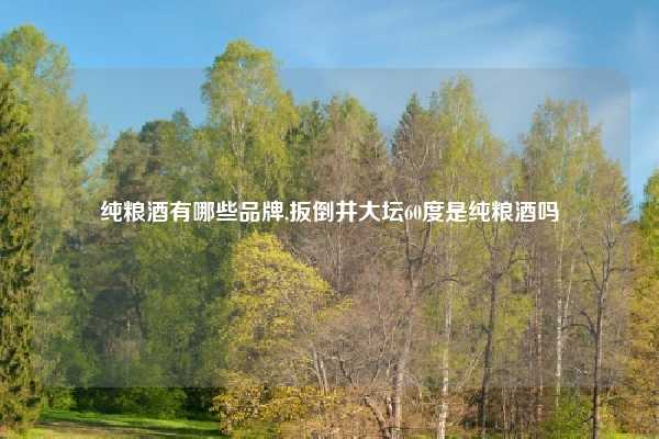 纯粮酒有哪些品牌,扳倒井大坛60度是纯粮酒吗