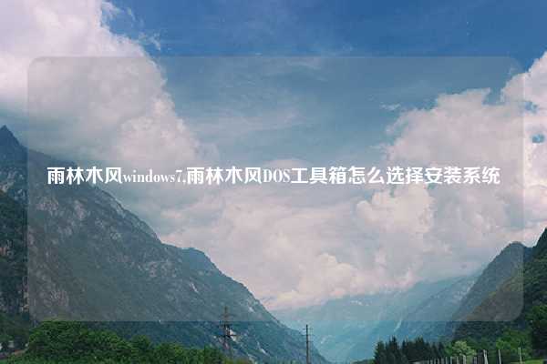 雨林木风windows7,雨林木风DOS工具箱怎么选择安装系统