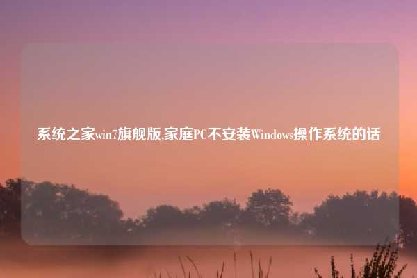 系统之家win7旗舰版,家庭PC不安装Windows操作系统的话