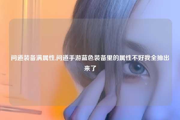 问道装备满属性,问道手游蓝色装备里的属性不好我全抽出来了