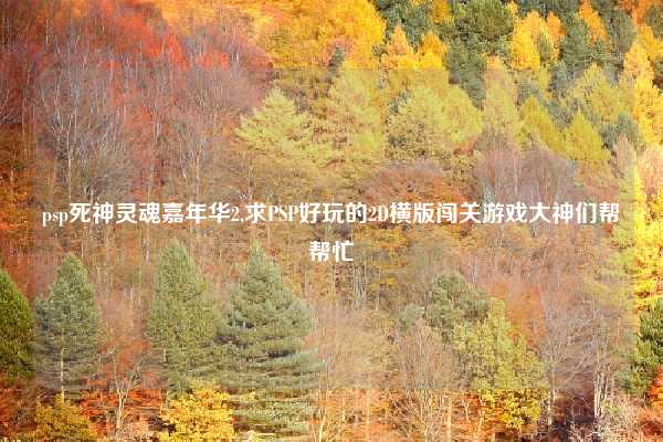 psp死神灵魂嘉年华2,求PSP好玩的2D横版闯关游戏大神们帮帮忙