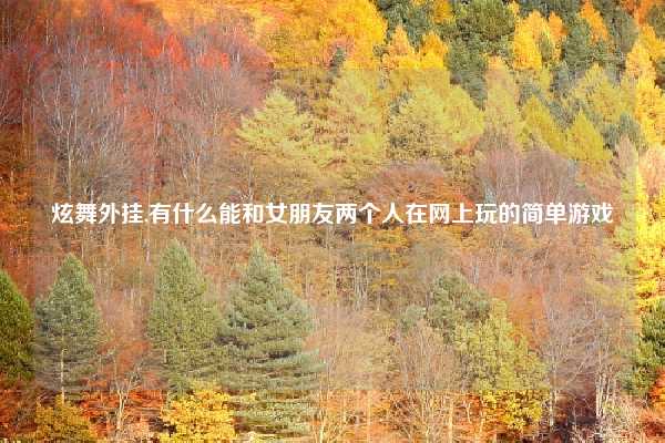炫舞外挂,有什么能和女朋友两个人在网上玩的简单游戏