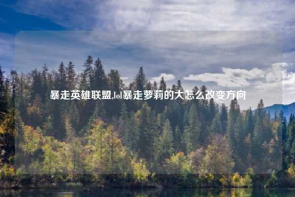 暴走英雄联盟,lol暴走萝莉的大怎么改变方向