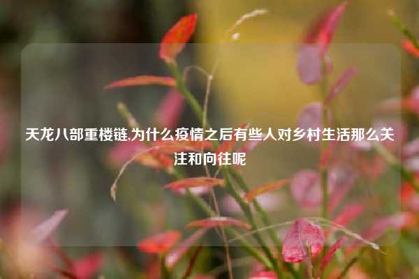 天龙八部重楼链,为什么疫情之后有些人对乡村生活那么关注和向往呢