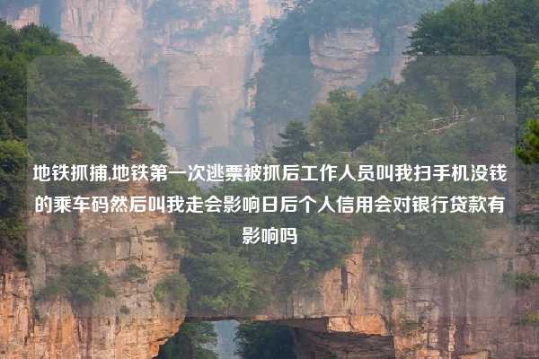 地铁抓捕,地铁第一次逃票被抓后工作人员叫我扫手机没钱的乘车码然后叫我走会影响日后个人信用会对银行贷款有影响吗