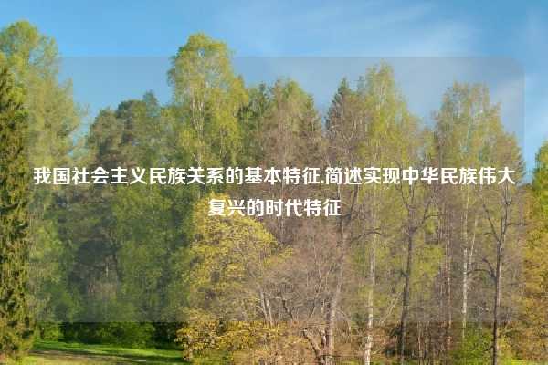 我国社会主义民族关系的基本特征,简述实现中华民族伟大复兴的时代特征