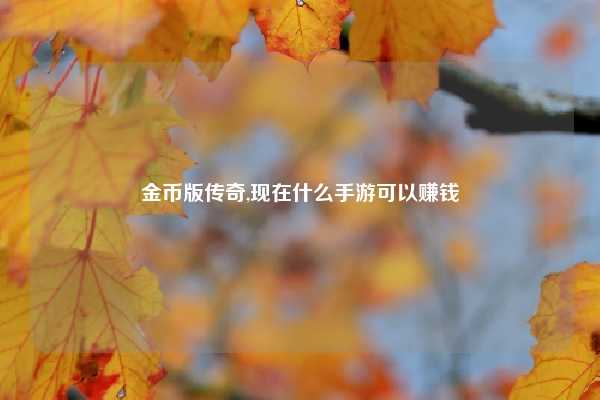 金币版传奇,现在什么手游可以赚钱