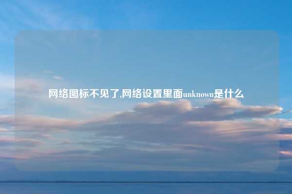 网络图标不见了,网络设置里面unknown是什么