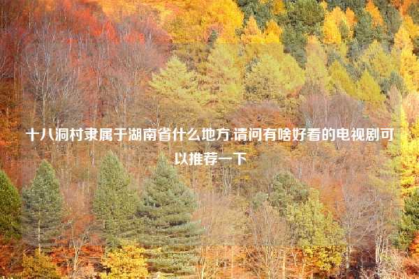 十八洞村隶属于湖南省什么地方,请问有啥好看的电视剧可以推荐一下